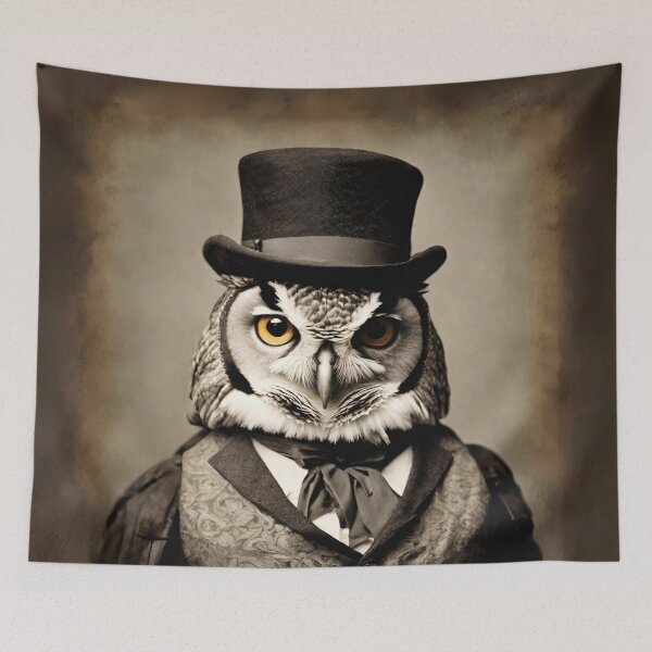 Item preview, Owl Portrait Victorian Artistic Gift Fashion Animal  designed and sold by popanato.