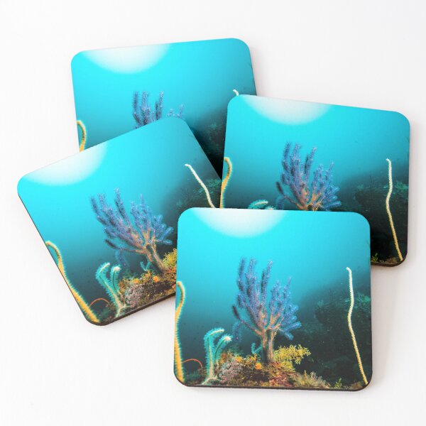 Item preview, Purple color Gorgonian and the sun background, Underwater photo designed and sold by tank200bar.