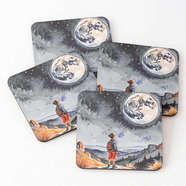 Item preview, Boy Admiring The Moon #4 designed and sold by Gabriela McDaniel.