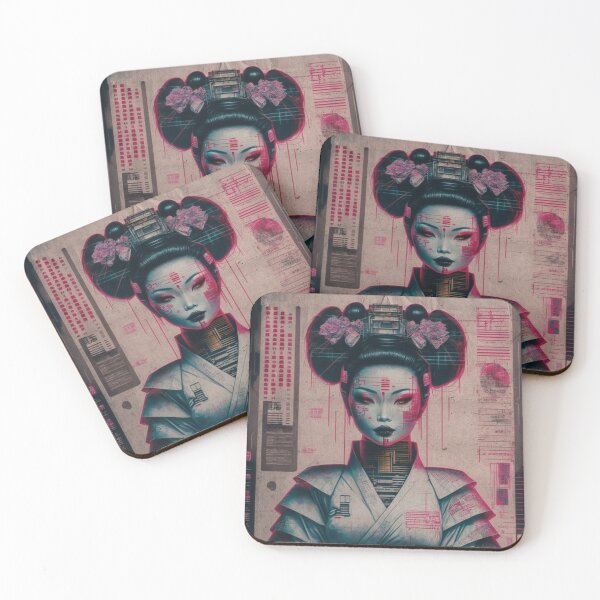 Item preview, Future Asian Geisha Woman Parchment designed and sold by Mlaniel.