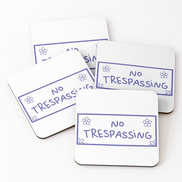 Item preview, No trespassing purple sign designed and sold by jellyfish-dream.