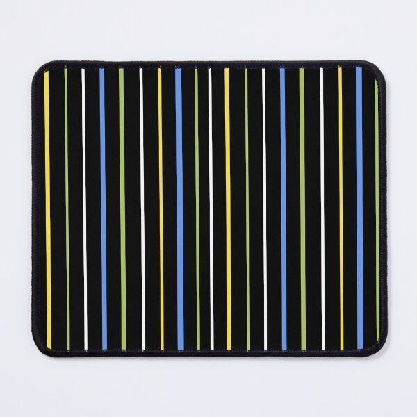 Item preview, Rayas de caramelo en azul, verde y amarillo sobre negro designed and sold by LoreliDesigns.