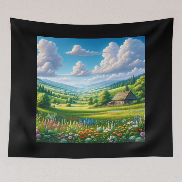Aperçu de l'œuvre BLISSE DE COUNTRYSIDE PRINTEMPS créée et vendue par BestArtByArvind.