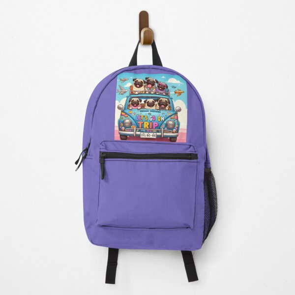 Item preview, Familia Pug viaje designed and sold by Bit Canvas.
