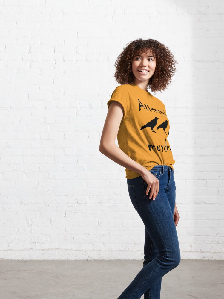 attempted murder crow t shirt
