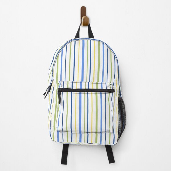 Item preview, Candy Stripes in Blue, Green & Yellow on Black designed and sold by LoreliDesigns.