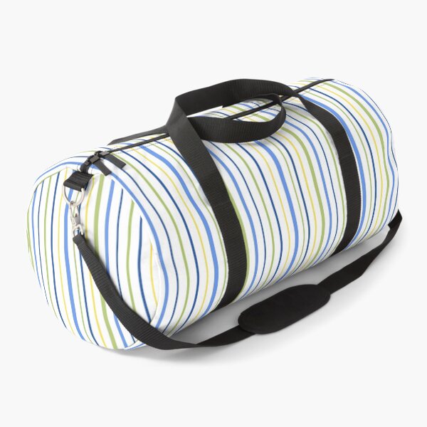Aperçu de l'œuvre Candy Stripes en bleu, vert et jaune sur noir créée et vendue par LoreliDesigns.