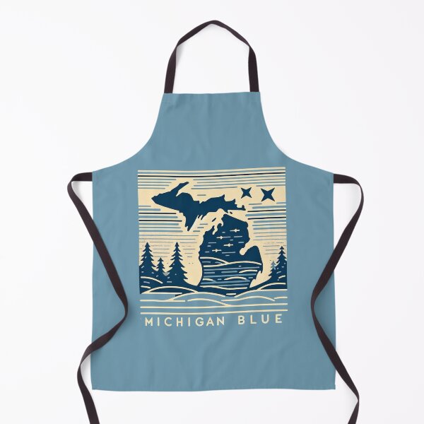 Item preview, Michigan Blue Serenity - Minimalist Line Art designed and sold by Retro Travel Design.