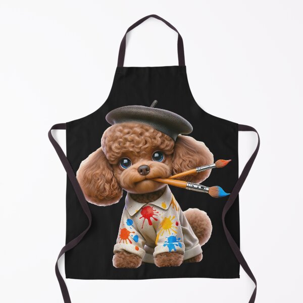 Item preview, Poodle Artist With Paintbrush designed and sold by toypoodlemom.