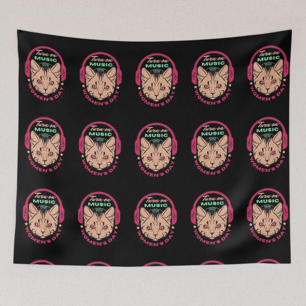 Item preview, Turn on Music Women's Day|Music|Cat headset|8th March|Women designed and sold by ButterflyDsgns6.