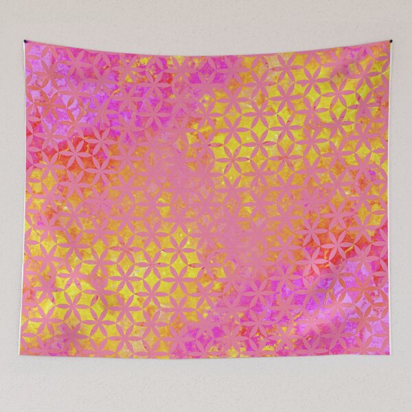 Item preview, Flower of Life Paint Pattern Pink Gold designed and sold by Tsveti Dinkova.