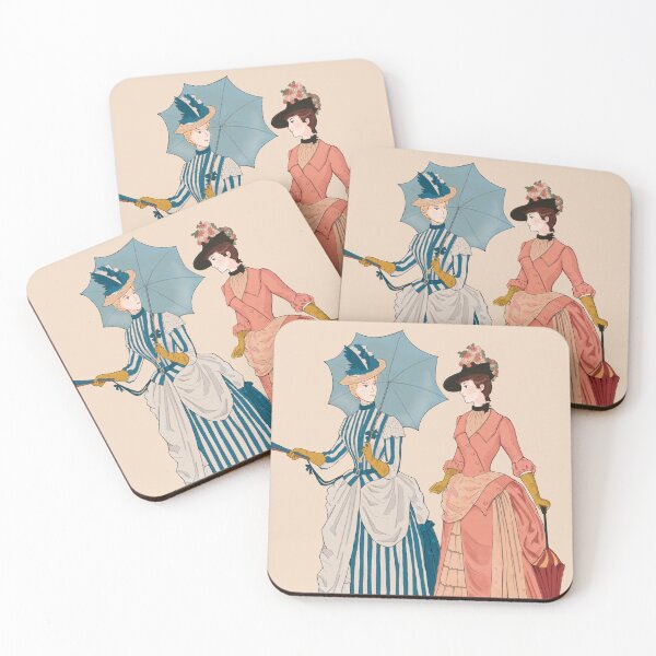 Item preview, Historical Costume 1880s Watercolor Fashion Illustration designed and sold by MariOyama.