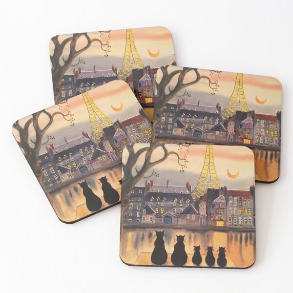 Item preview, Cats Family Looking At The Sunset designed and sold by Clitus.