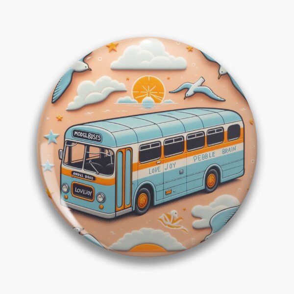 Item preview, Lovejoy Pebblebrain Model Buses with Seagulls and Clouds designed and sold by NeonPinkTears.