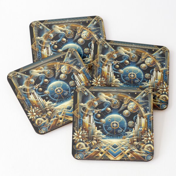 Item preview, Art Deco outer space designed and sold by Foxlindesigns.