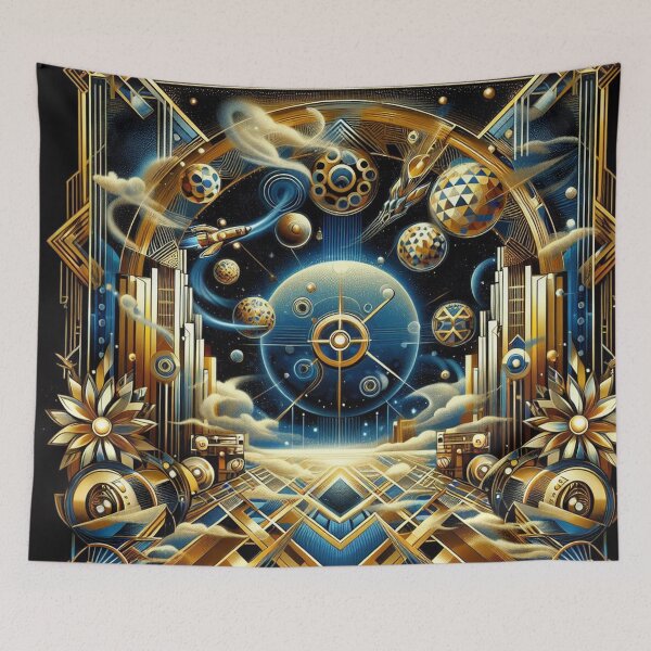 Item preview, Art Deco outer space designed and sold by Foxlindesigns.
