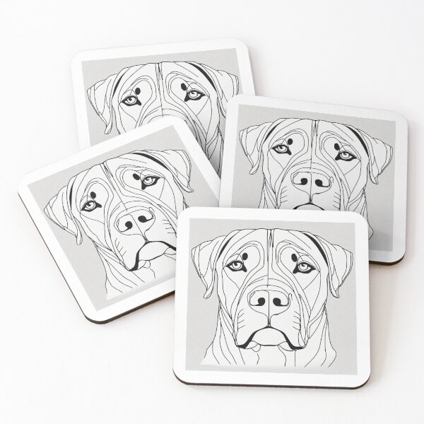 Item preview, Line drawing of a rottweiler designed and sold by ailia-hikaru.