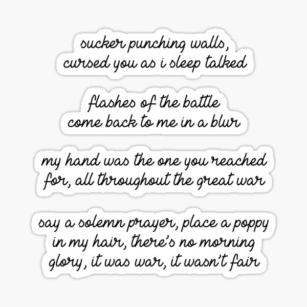 Item preview, The Great War Lyrics designed and sold by lilyrosemills.