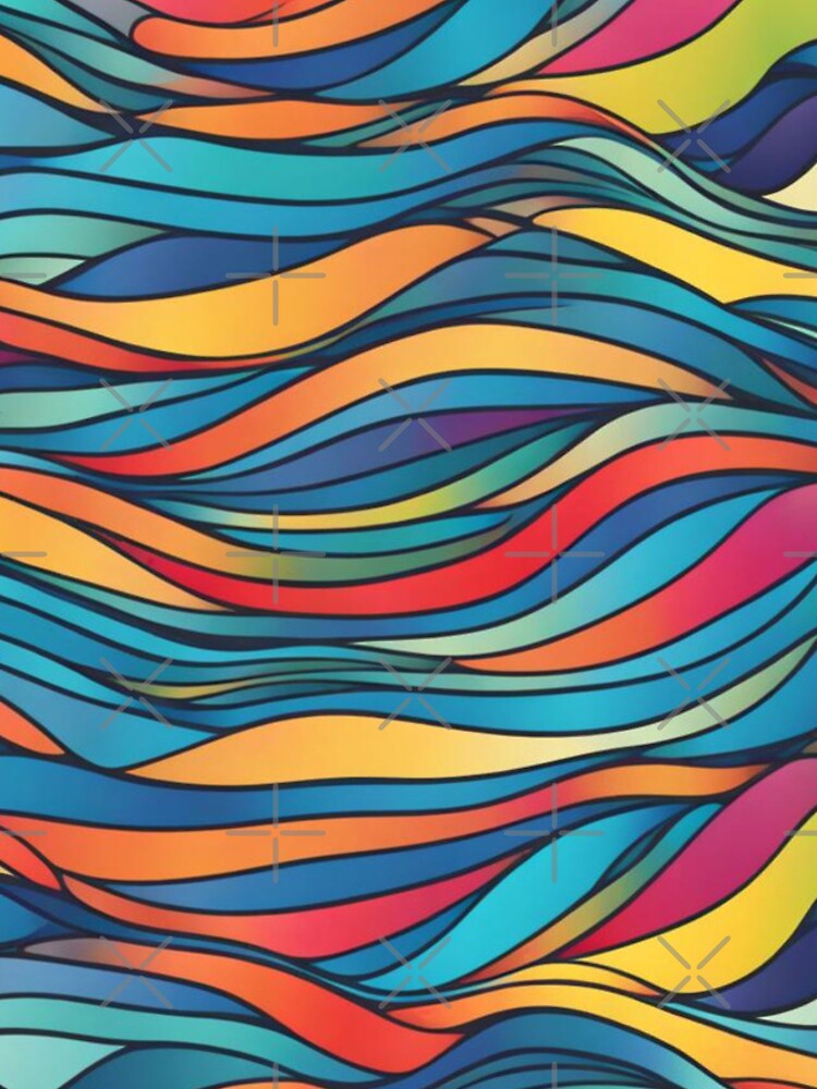 Thumbnail 4 of 4, iPhone Case, Abstract Colorful Waves Pattern designed and sold by calibrit.