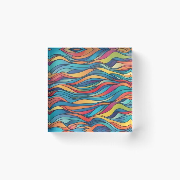 Item preview, Abstract Colorful Waves Pattern designed and sold by calibrit.