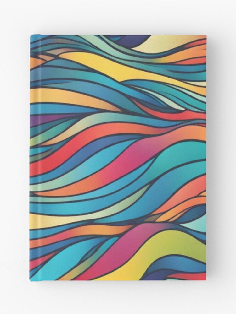 Thumbnail 1 of 3, Journal, Abstract Colorful Waves Pattern designed and sold by calibrit.