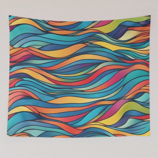 Item preview, Abstract Colorful Waves Pattern designed and sold by calibrit.
