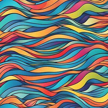 Artwork thumbnail, Abstract Colorful Waves Pattern by calibrit