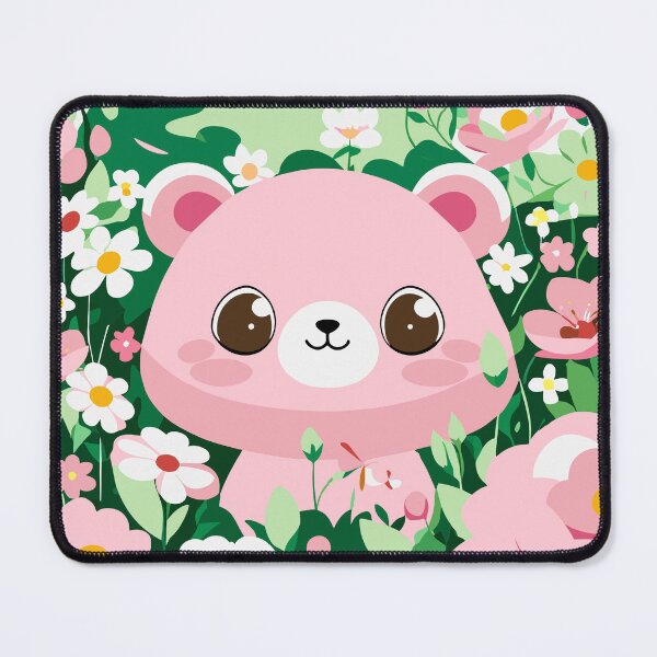 Item preview, Whimsical Elegance: Playful Brown Bear Amidst Blossoming Meadows designed and sold by CutesyKoala.