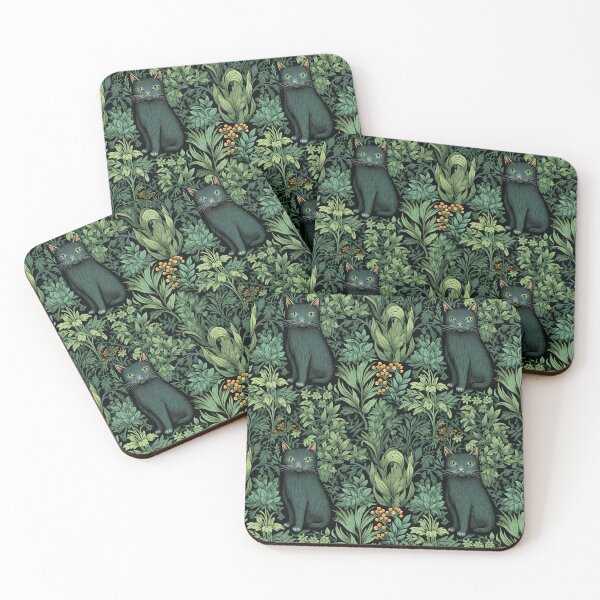 Item preview, cats in a romantic jungle #6 designed and sold by darkartsflowers.