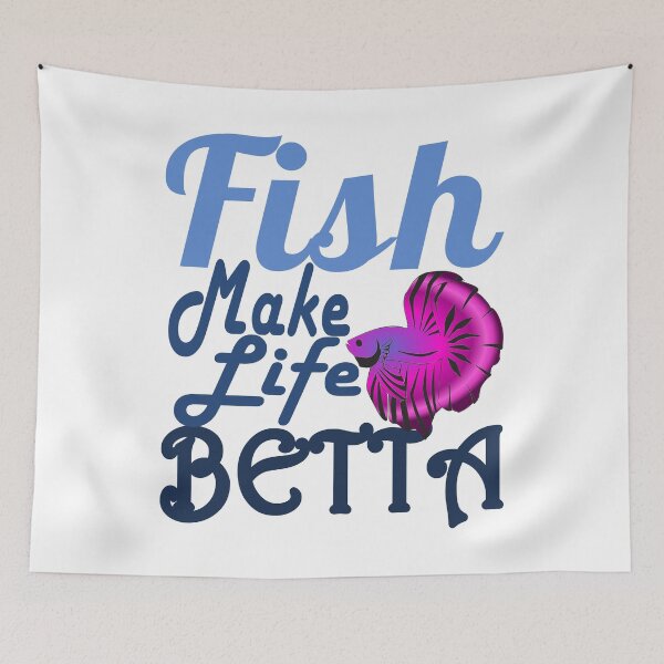 Item preview, Fish Make Life Betta. For the Betta Fish lover in your life. designed and sold by Verle-art.