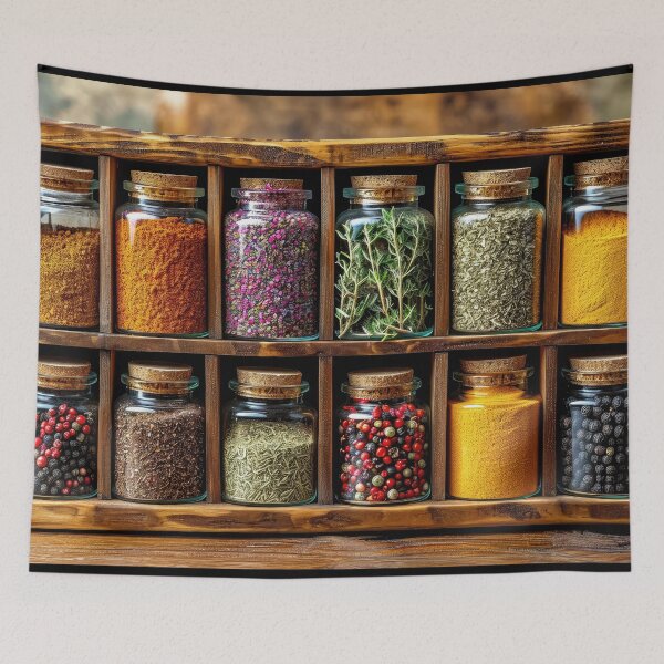 Item preview, Colorful Spice Rack - Jigsaw Puzzle designed and sold by jecphotography and art.