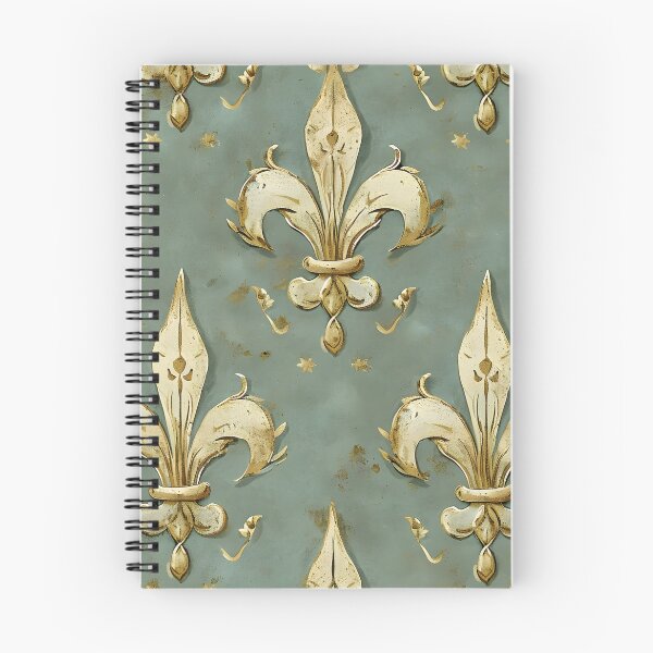 Item preview, vintage fleur de lis design print designed and sold by dcrc.
