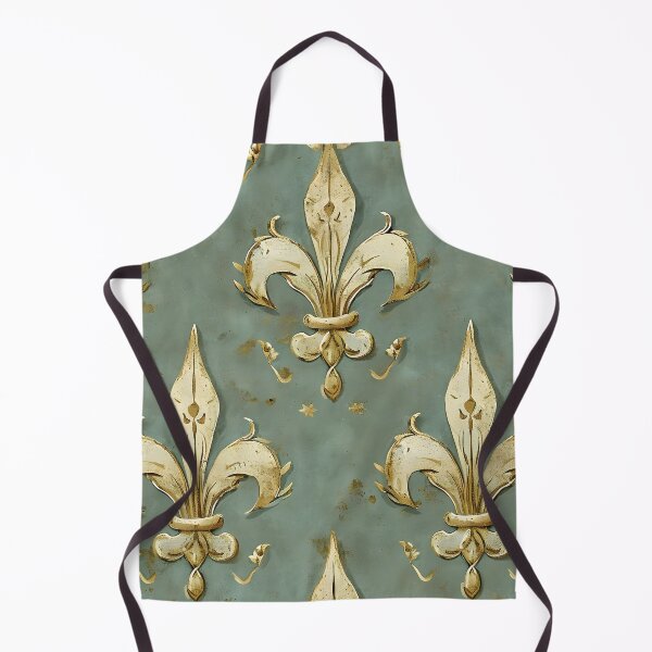 Item preview, vintage fleur de lis design print designed and sold by dcrc.