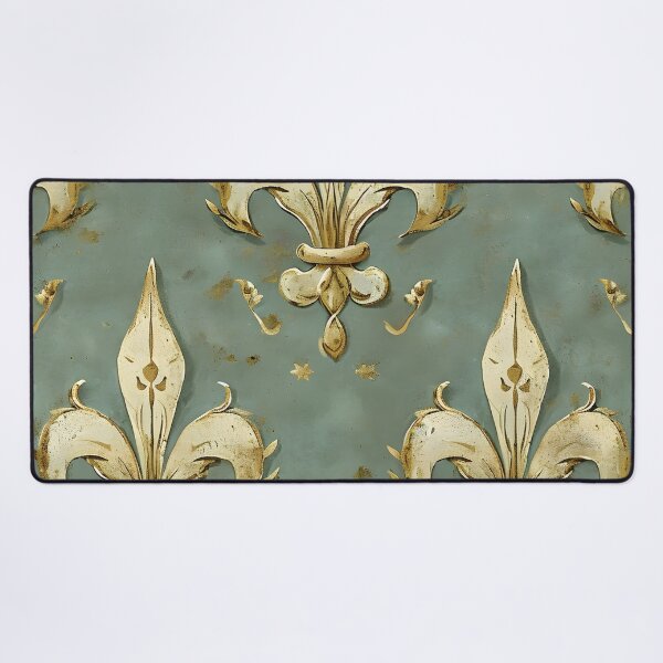 Item preview, vintage fleur de lis design print designed and sold by dcrc.