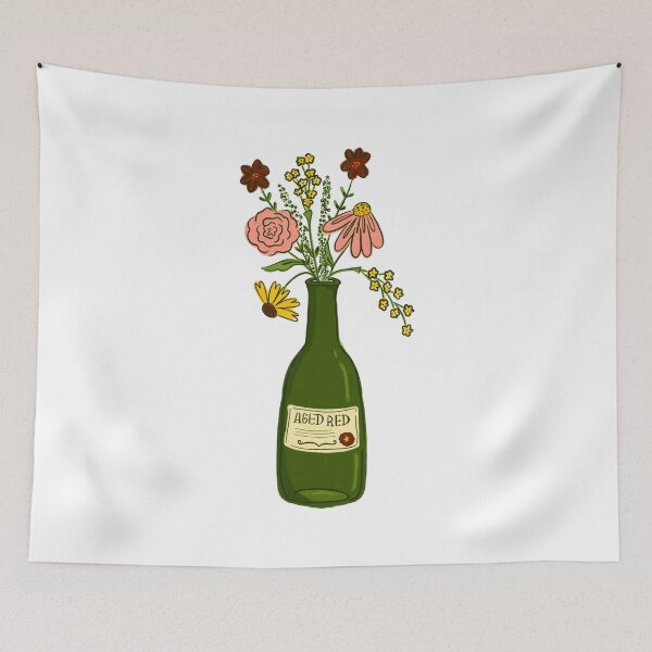Item preview, Wine Bottle With Flowers designed and sold by GraceMakes03.