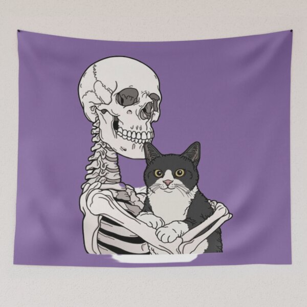 Item preview, Skeleton Holding Tuxedo Cat designed and sold by Shars-creations.