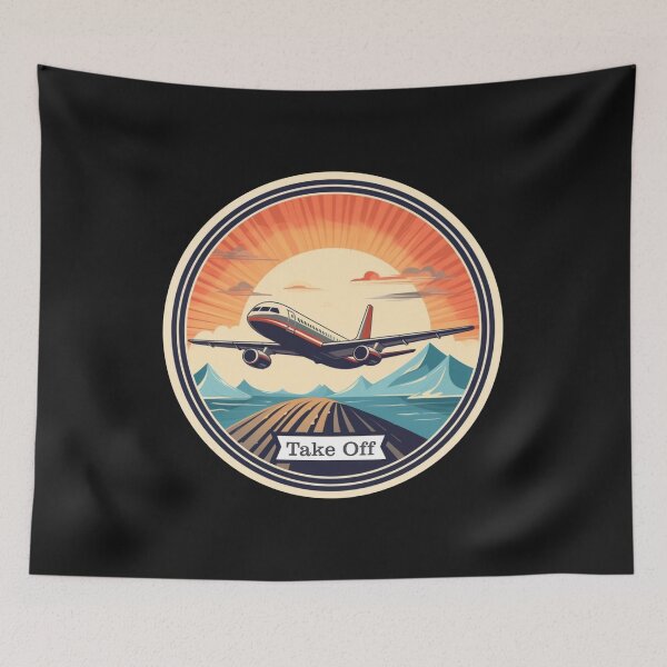 Item preview, Vintage Airplane Taking Off designed and sold by Smartalb.