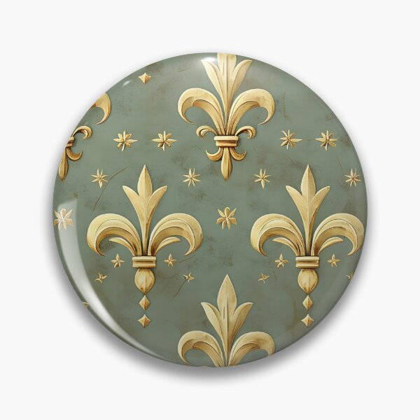 Artikelvorschau, Vintage-Fleur-de-Lis-Designdruck entworfen und verkauft von dcrc.