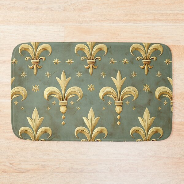 Item preview, vintage fleur de lis design print designed and sold by dcrc.