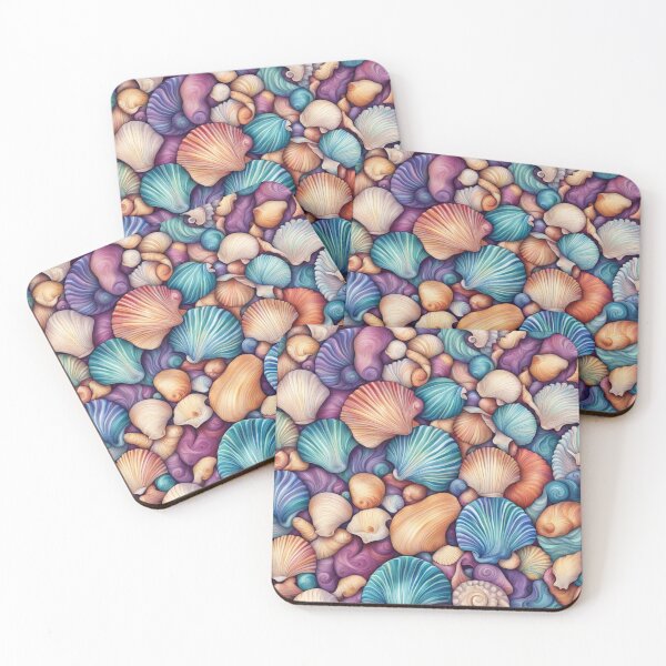 Item preview, Abstract Colorful Sea Shell Pattern designed and sold by calibrit.