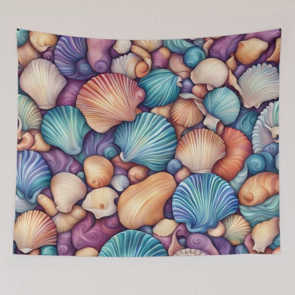Item preview, Abstract Colorful Sea Shell Pattern designed and sold by calibrit.