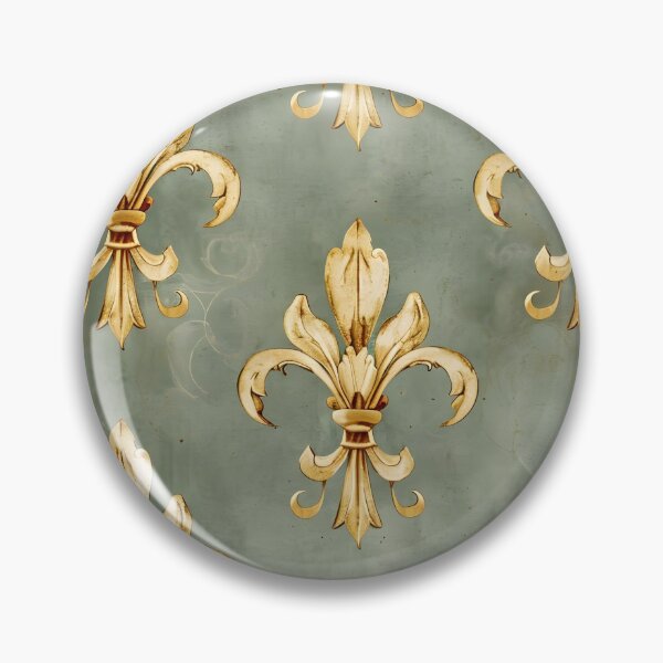 Artikelvorschau, Vintage-Fleur-de-Lis-Designdruck entworfen und verkauft von dcrc.