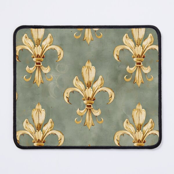 Item preview, vintage fleur de lis design print designed and sold by dcrc.