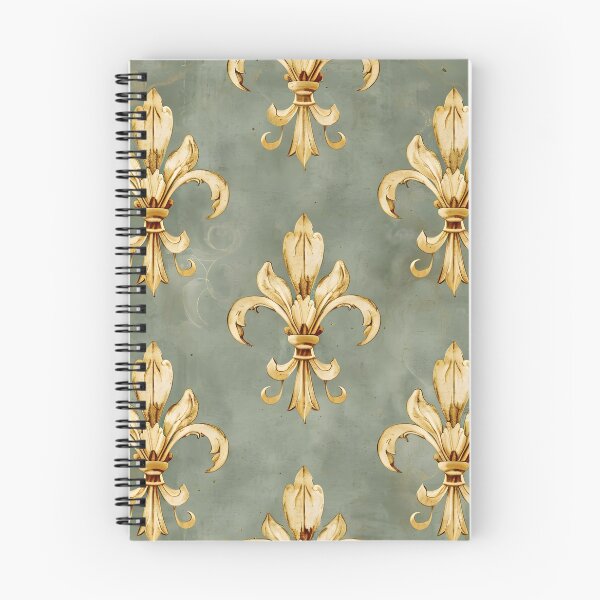 Item preview, vintage fleur de lis design print designed and sold by dcrc.