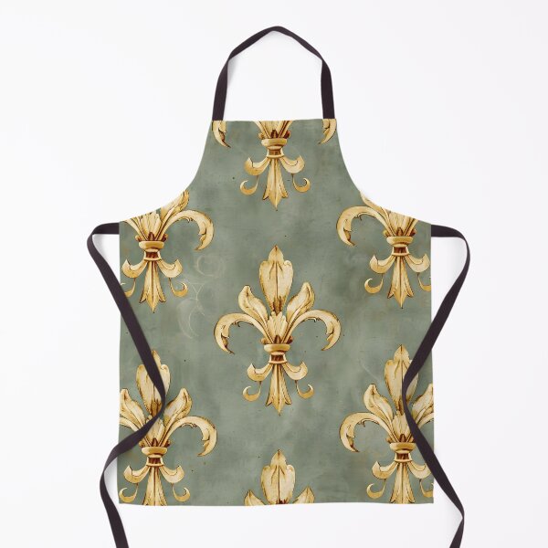 Item preview, vintage fleur de lis design print designed and sold by dcrc.