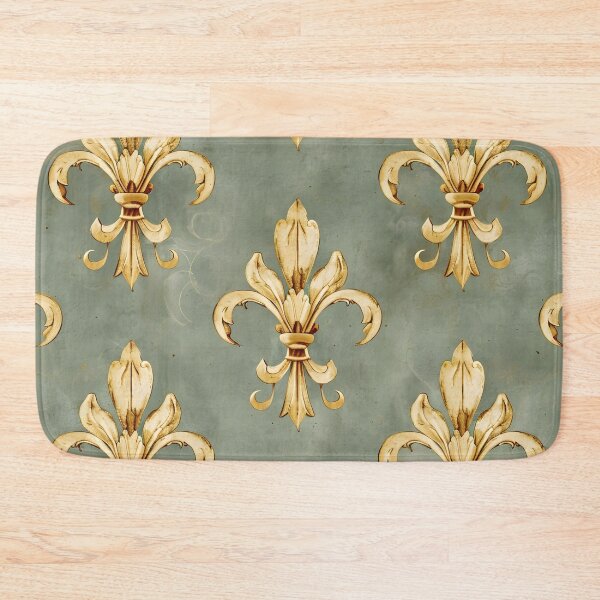 Item preview, vintage fleur de lis design print designed and sold by dcrc.