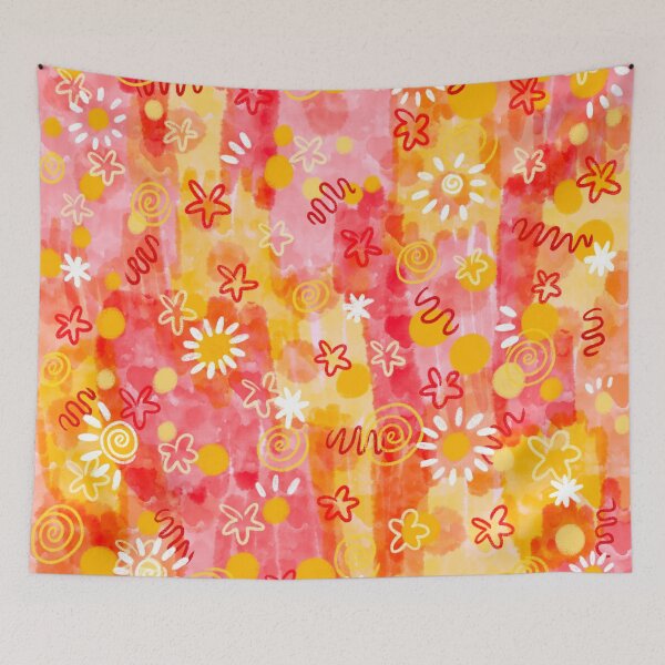Item preview, Yellow and Pink Daisy Pattern designed and sold by GraceMakes03.