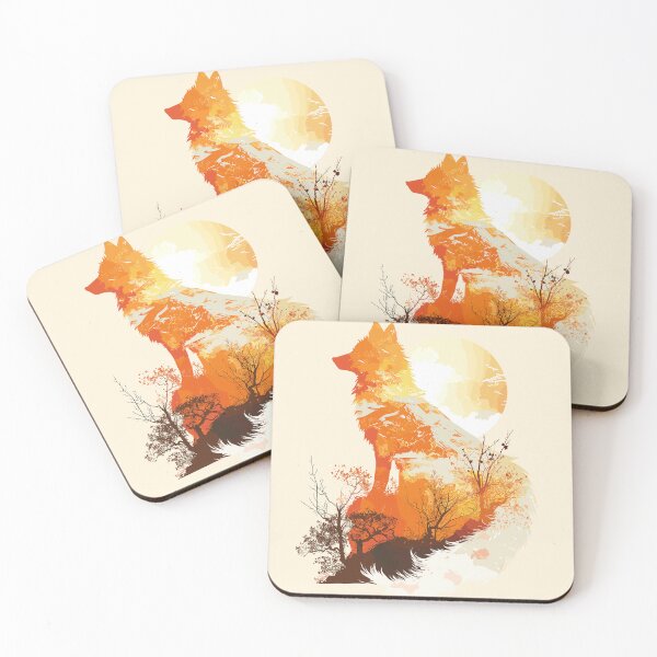 Item preview, Fox deity silhouette designed and sold by etherElric.