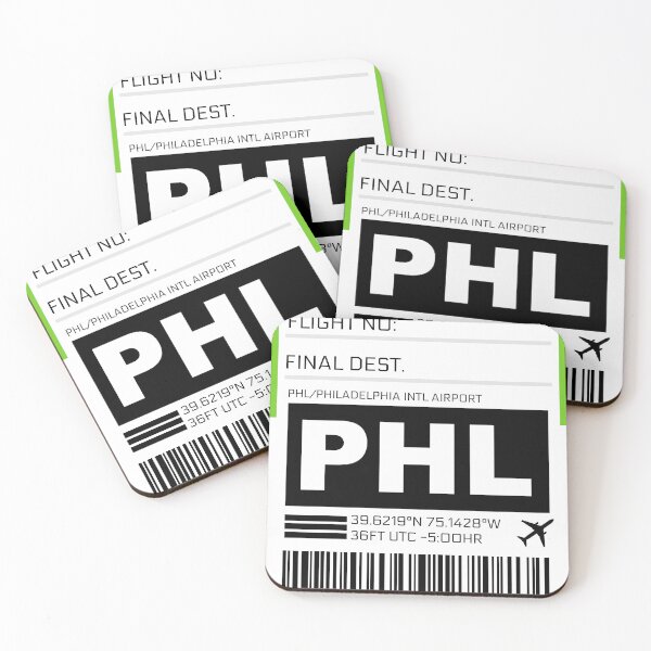 Item preview, PHL Philadelphia International Airport Luggage Tag Sticker designed and sold by ccooll.