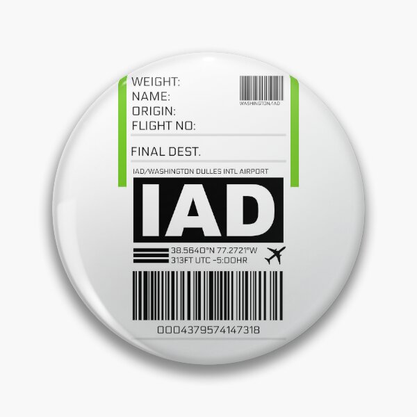 Item preview, IAD Washington DC Dulles International Airport Luggage Tag Sticker designed and sold by ccooll.